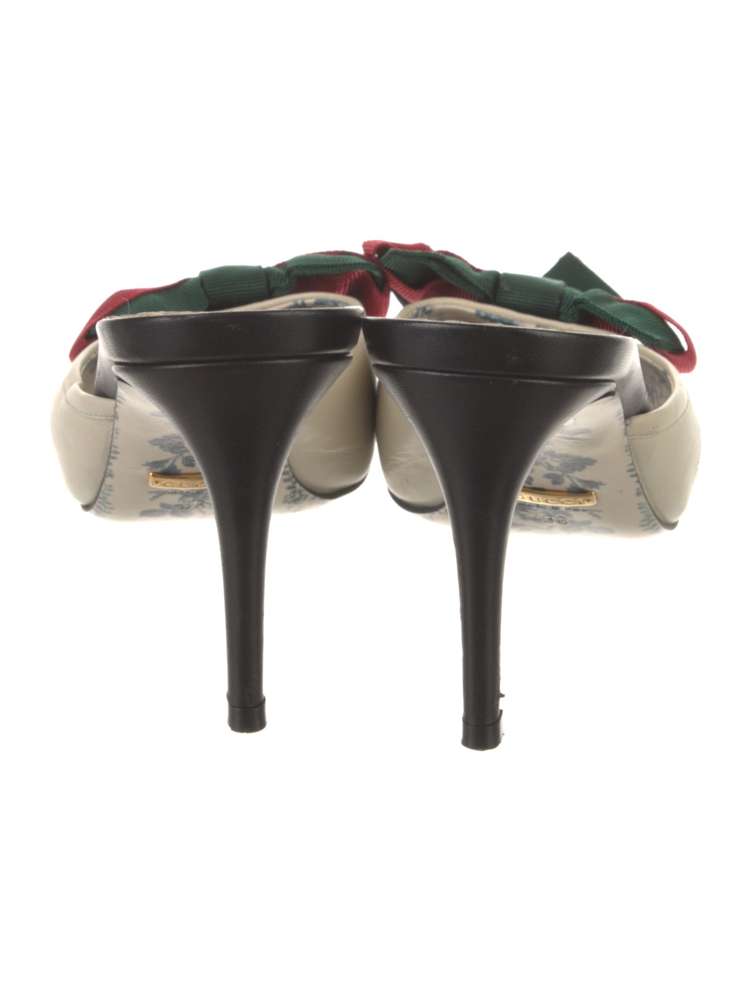 Gucci Web Accent Leather Mules